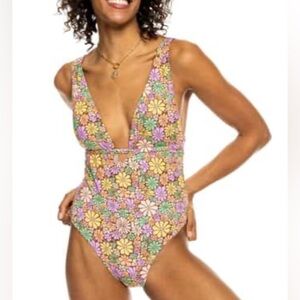 Roxy Multicolor Floral One-Piece
